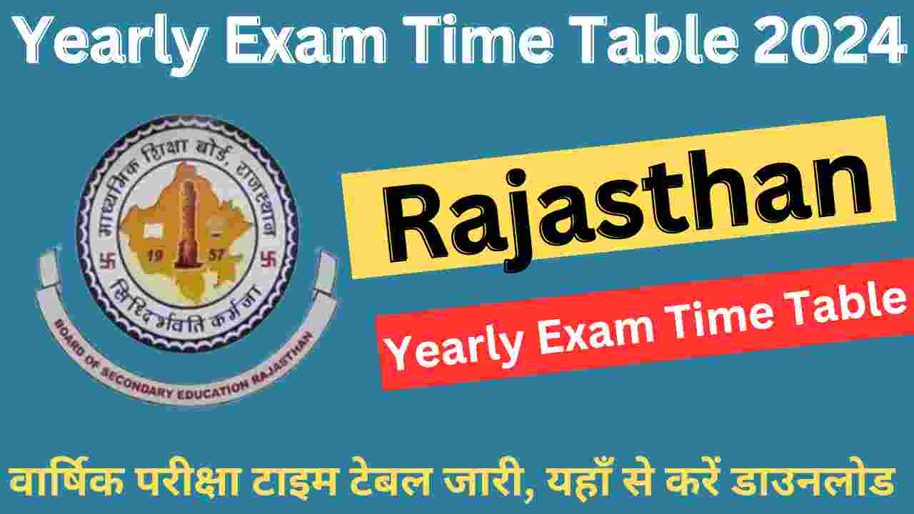 Yearly Exam Time Table 2024